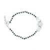 92.5 Sterling Silver Bracelet With Black Beats Collection for Girl's
